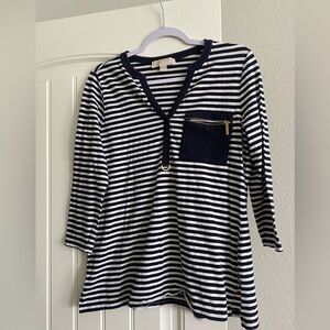 Michael Kors Navy & White Striped Longe Sleeve